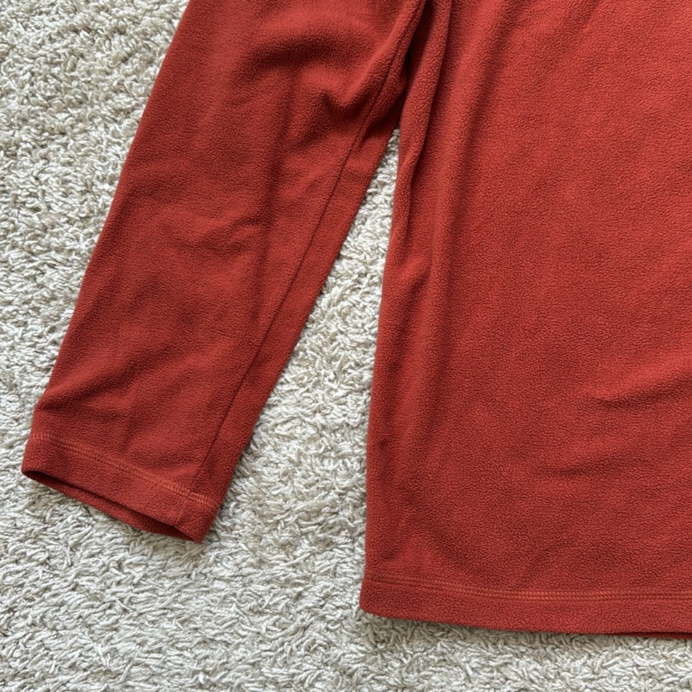 EUC Mens The North Face Fleece Glacier Burnt Orange Quarter Zip Pullover Size XL - Picture 5 of 8